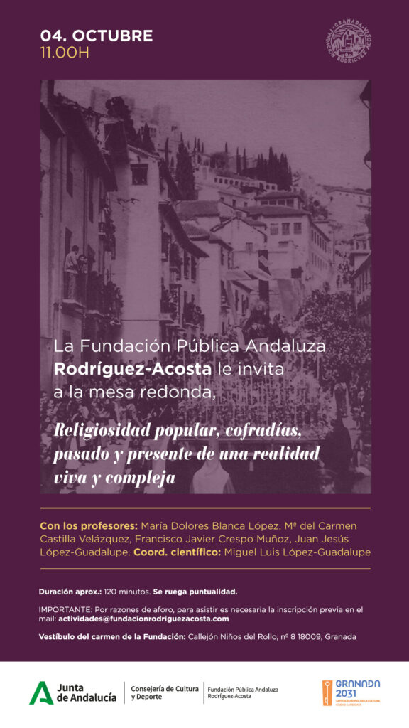 Mesa Redonda, Religiosidad popular, cofradías, pasado y presente de una realidad viva y compleja
