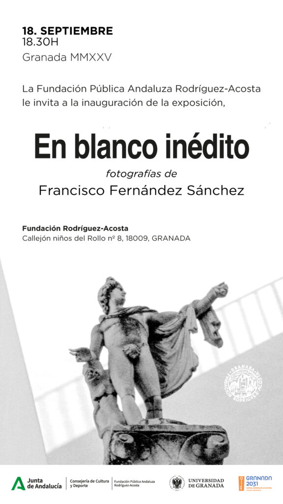 En Blanco Inédito Exposición 28 septiembre 2025