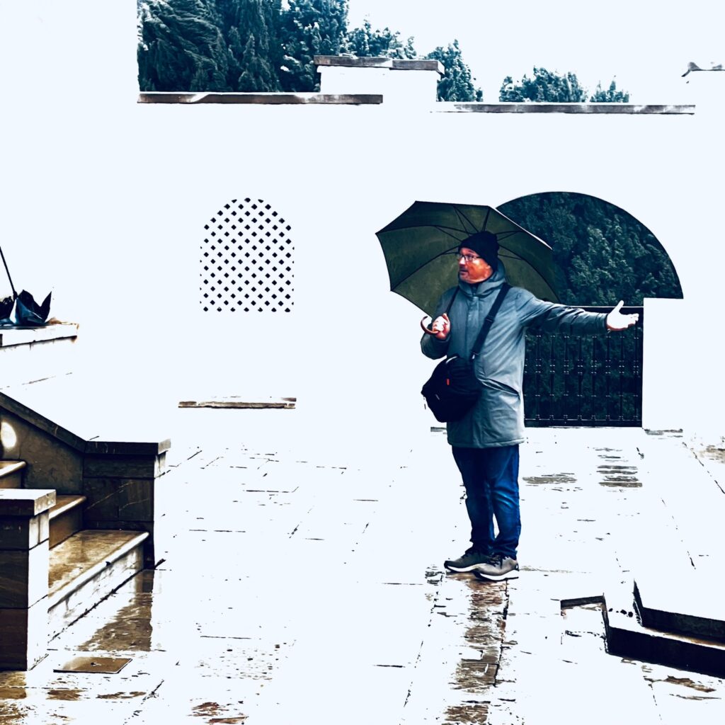 Visita Master Producción Artística, Facultad Bellas Artes UGR. Francisco José Sánchez Montalbán y Sergio Pereira. Foto: Sergio Pereira