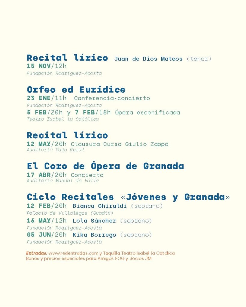 Temporada lírica 2026-2027 programa